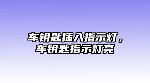 車鑰匙插入指示燈，車鑰匙指示燈亮