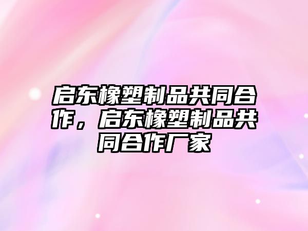 啟東橡塑制品共同合作，啟東橡塑制品共同合作廠家