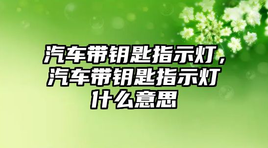 汽車帶鑰匙指示燈，汽車帶鑰匙指示燈什么意思