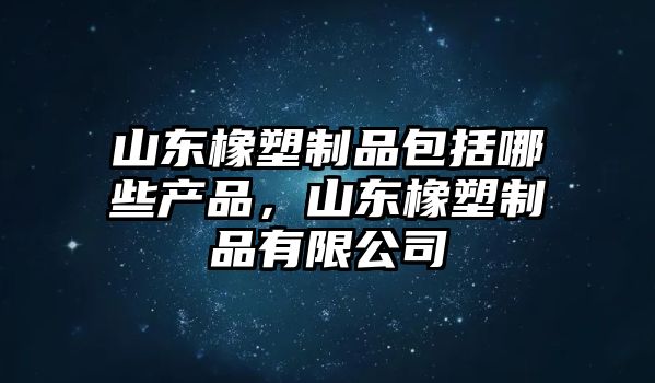 山東橡塑制品包括哪些產(chǎn)品，山東橡塑制品有限公司