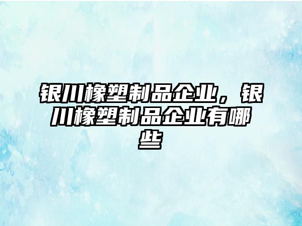 銀川橡塑制品企業(yè)，銀川橡塑制品企業(yè)有哪些