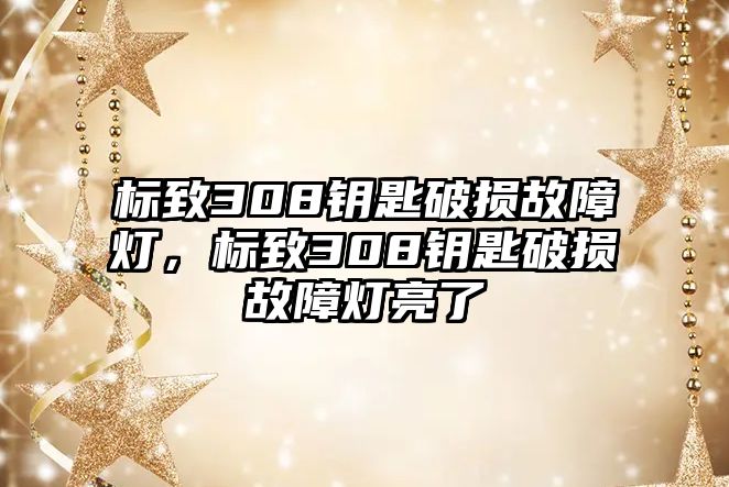 標致308鑰匙破損故障燈，標致308鑰匙破損故障燈亮了