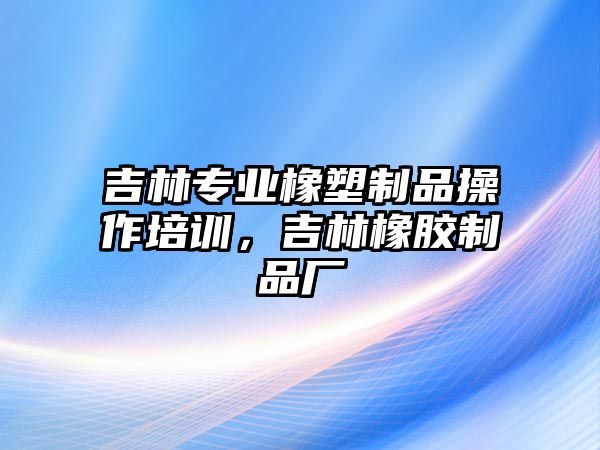 吉林專業(yè)橡塑制品操作培訓(xùn)，吉林橡膠制品廠