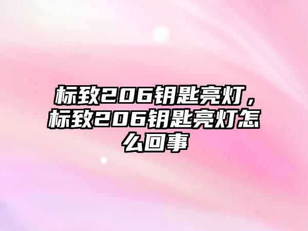 標致206鑰匙亮燈，標致206鑰匙亮燈怎么回事