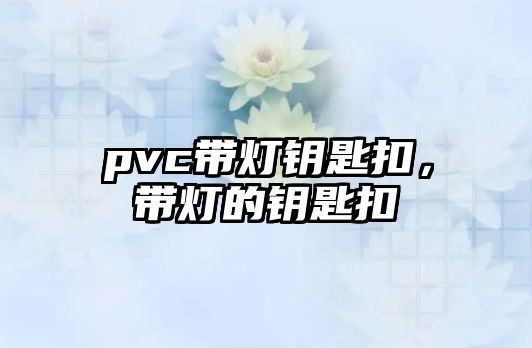 pvc帶燈鑰匙扣，帶燈的鑰匙扣