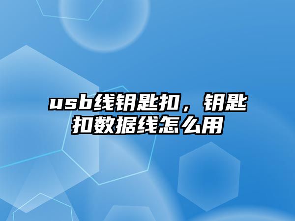 usb線鑰匙扣，鑰匙扣數(shù)據(jù)線怎么用