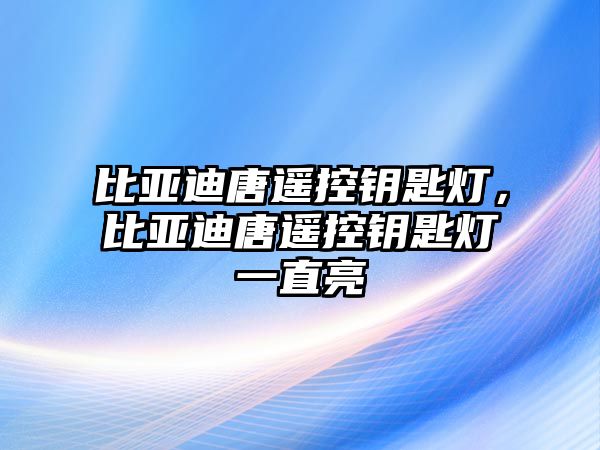 比亞迪唐遙控鑰匙燈，比亞迪唐遙控鑰匙燈一直亮