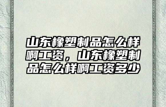 山東橡塑制品怎么樣啊工資，山東橡塑制品怎么樣啊工資多少