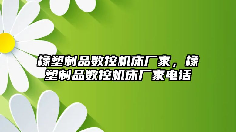 橡塑制品數(shù)控機床廠家，橡塑制品數(shù)控機床廠家電話