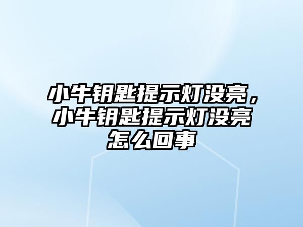 小牛鑰匙提示燈沒亮，小牛鑰匙提示燈沒亮怎么回事