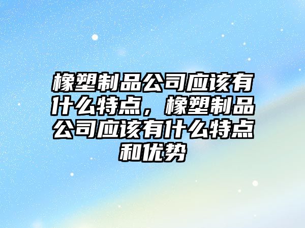 橡塑制品公司應(yīng)該有什么特點(diǎn)，橡塑制品公司應(yīng)該有什么特點(diǎn)和優(yōu)勢(shì)