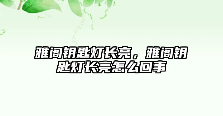 雅閣鑰匙燈長亮，雅閣鑰匙燈長亮怎么回事