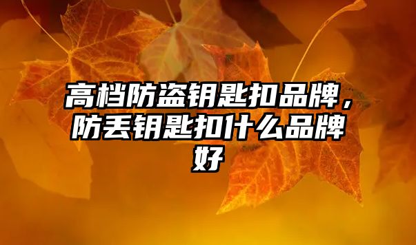 高檔防盜鑰匙扣品牌，防丟鑰匙扣什么品牌好